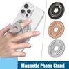 Strong Magnetic Phone Stand Holder for iPhone 16/17 & Xiaomi - Dual Side Folding Ring Magsafe Car Mount Bracket with Adjustable Viewing Angles