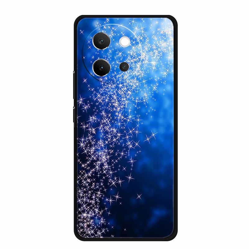 For Vivo V40 Lite Case V40lite V 40 Lite Fashion Black Silicone Soft Back Cover Case For Vivo V30e 5G Phone Case V 30 e Funda
