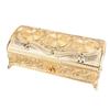 Vintage Jewelry Box Elegant Colorfast Alloy Rustproof Soft   Lining Trinket Storage Box for Family   Decor