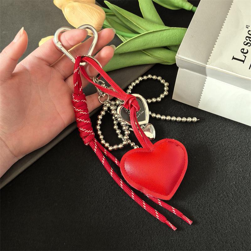 Miu Style Bag Charm: Korean Braided Rope Keychain for Backpacks & DIY Accessories