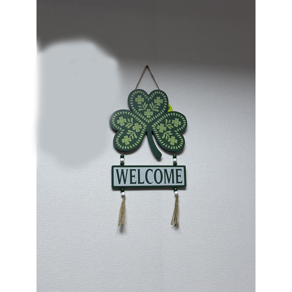 St. Patrick's Day Decorations Wooden Door Hanger With Wooden Sign