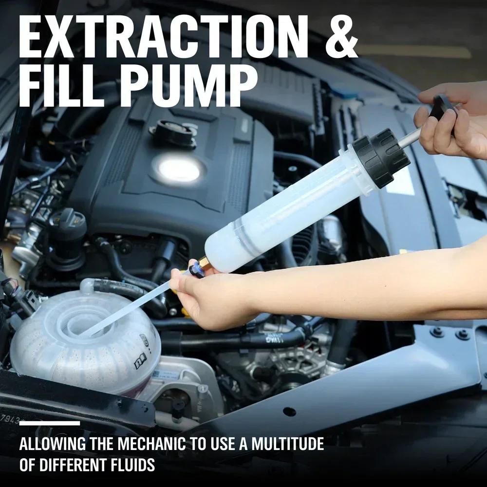 Oil Syringe Pump Syringe Liquid Extractor Pump Automobile Fuel Transfer 1500Ml Large Capacity For Brake Fluid Engine Cooolant