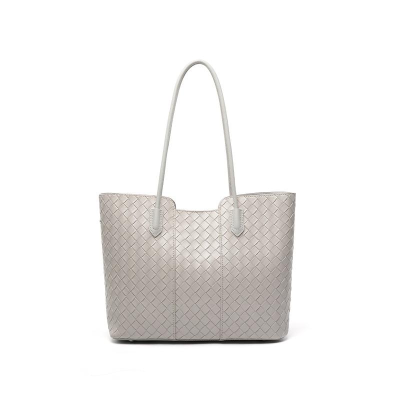Underarm Commute, High-end Sense, Large-capacity Women's Tote Bag, Leather Fashion Women's Shoulder Bag, Hand-woven Bag