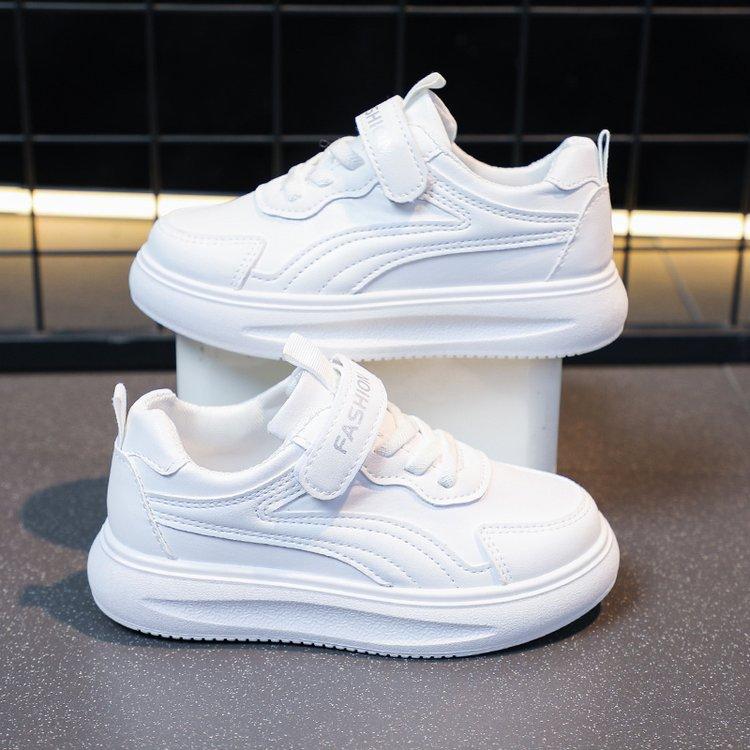 

Breathable Kids Sneakers Comfortable Durable Flat Casual Shoes For Students Spring Autumn Versatile Athletic Board Shoes size 26 белый