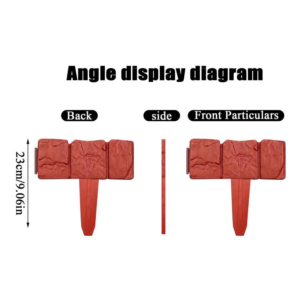 20 Pack Plastic Garden Edging Stakes Interlocking Lawn Border Fencing Panels for Landscaping Tree Ring Flower Bed Divider