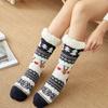 Christmas Floor Socks Women Winter Thick Slipper Socks with Grippers Non Slip Warm Fuzzy Socks Home Sleeping Stocking Xmas Gifts