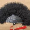 Yousheng Handheld Fan Fluffy Handmade Fan-shaped with Chinese Knot Exquisite Stage Performance Decoration Fine Workmanship Beautiful Furry Hand