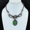 Kingman Fiesta Turquoise Handmade Gemstone Necklace, 999 Copper Wire Wrapped Necklace Antique Jewelry, For Engagement Gift