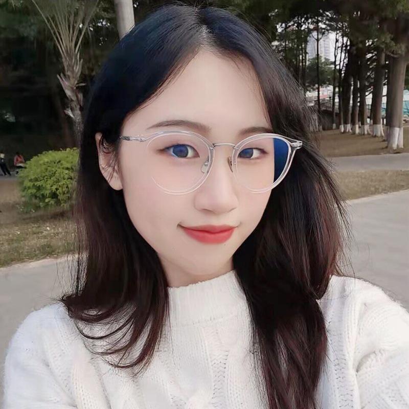 Unisex Korean Style Round Pure Titanium Myopia Glasses Frame – Transparent Optical Frame
