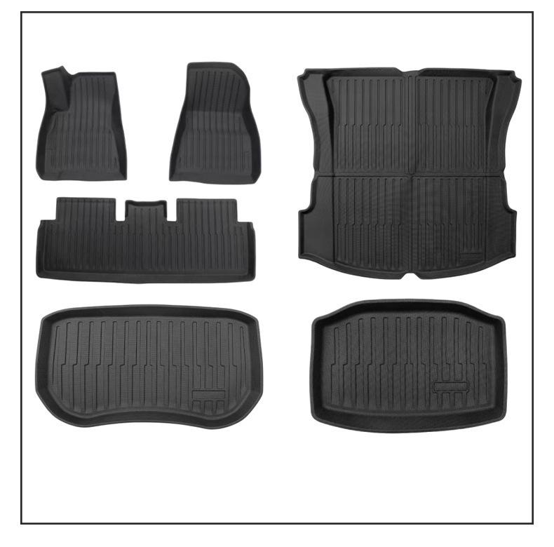 Tesla Model 3 TPE Rice Grain Floor Mats – Protective Kit for Car Modification