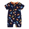 Kids Tales Lion Romper: Newborn Short Sleeve Double Zipper Jumpsuit