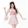 Japanese Swimsuit Women's Conservative Skin-covering Skirt One-piece Cute Student Girl Hot Vacation