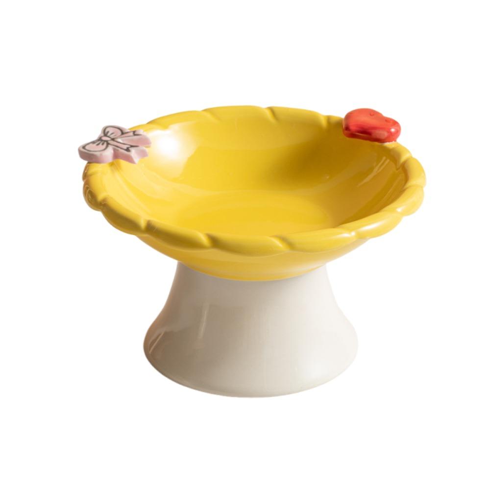 Ceramic Pet Food Water Bowl Cute Pet Food Dispenser Multifunction Elevated Cat Bowl  Pet Supplies