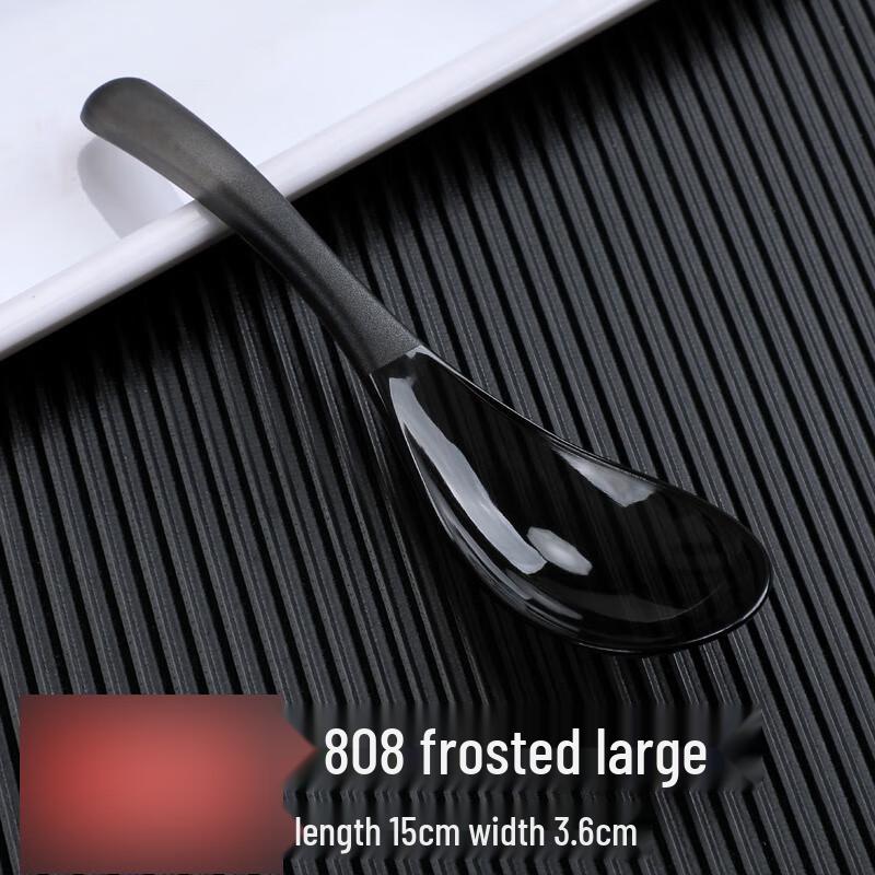 ZISIZ Schwarz 15cm Einweg-Plastiklöffel Kristall