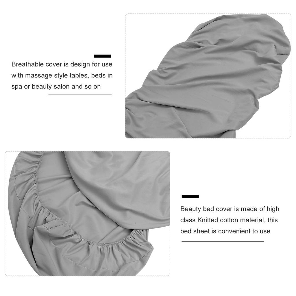 Massage Bed Cover Professional Soft Breathable Washable Knitted Cotton Spa Couch Sheet Face Hole Comfortable Table Cover