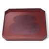 Made In Japanese Shaku Negoro J-kitchens Placemat, Tray, Japan, Design, Wooden, 1.5 (1.5 Sun) Corner-Cut Gourd, Shunju,