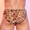 Men's Leopard Panties Low Waist Sheer Udnerwear Fashion Sexy Briefs U Bulge Pouch Underpants Man Lingerie Allure Night Wear