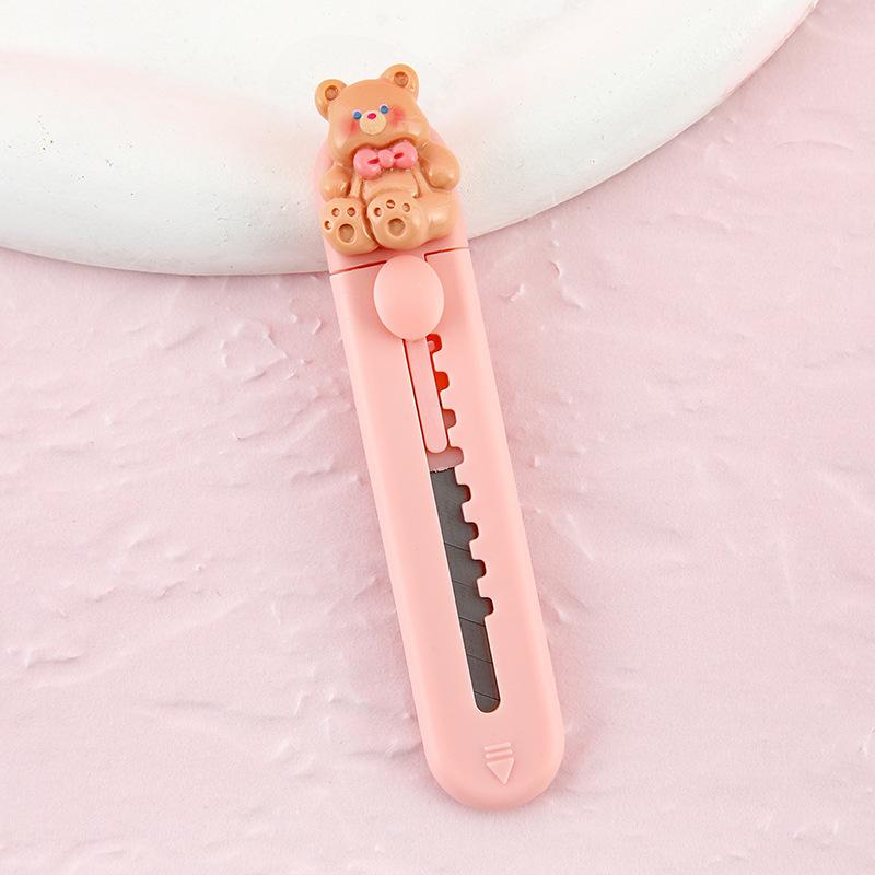 Cute Cartoon Modeling Mini Utility Knife Cinnamoroll Handbook Knife Stationery Handmade Knife Black Beauty Open Express Knife