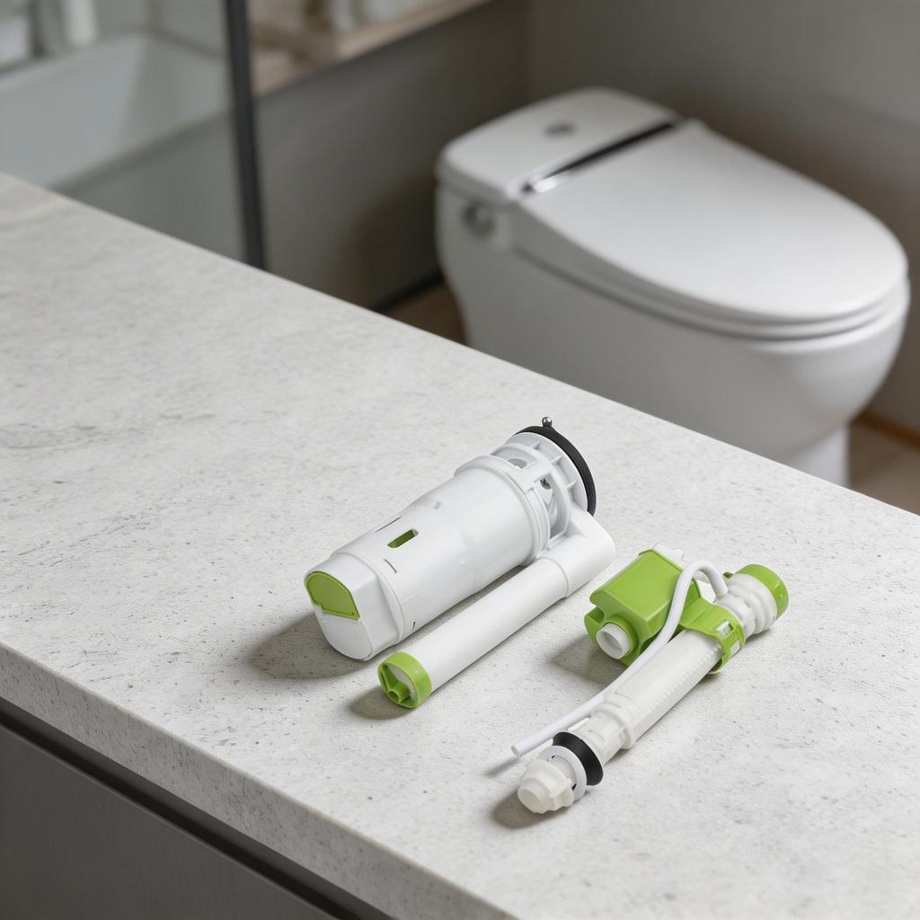 Toilet Fill Valve and Flush Valve Replacement Kit with Adjustable Height for Efficient Water Flow and Leak Proof Design