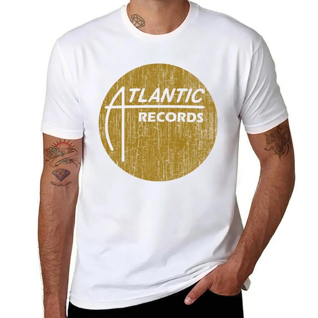 Atlantic Records T-Shirt übergroß Herrenkleidung Anime-Sachen Shirts Grafik-T-Shirt Herren
