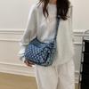 Denim Multi-Layer Small Square Bag Women's Shoulder Crossbody Bag