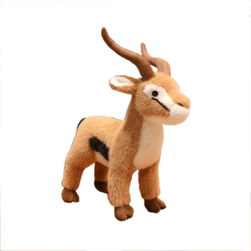 32x32x11cm Stehende Braune Tibetische Antilope Puppe Stofftier Simulation Schaf Grasland Tier Stofftier Mann Geschenk 32x32x11cm