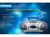 Portable Classroom Recorder 6311E: Cassette Player & Radio with Dual Speakers and High Volume