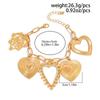 Salircon Fashion Luxury Big Heart Pendant Bracelet Women Punk Exquisite Hollowout Geometric Chain Bracelet Party Jewelry Gifts