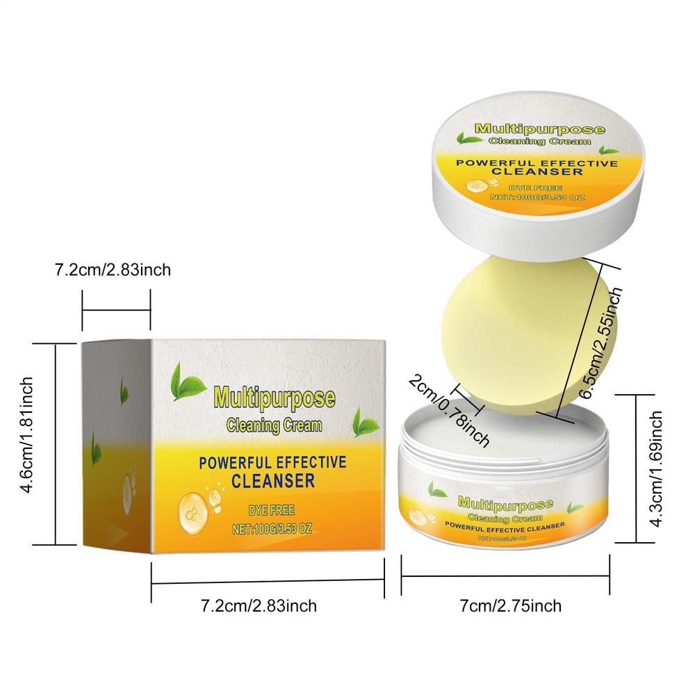 

Универсальный чистящий крем Мощная дезактивация Кухонная паста Средство для удаления пятен Полирующий крем для кухни ванной комнаты A