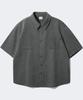 PERSTEP Pigment Loose Fit Short Sleeve Shirt Dark Gray Smss4079