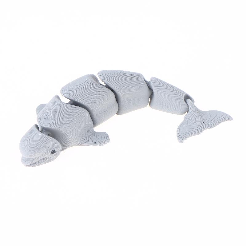 

3D Print Mini Animal Jointed Shark, Orca Statue Home Decor Ideal Gift for Buddies