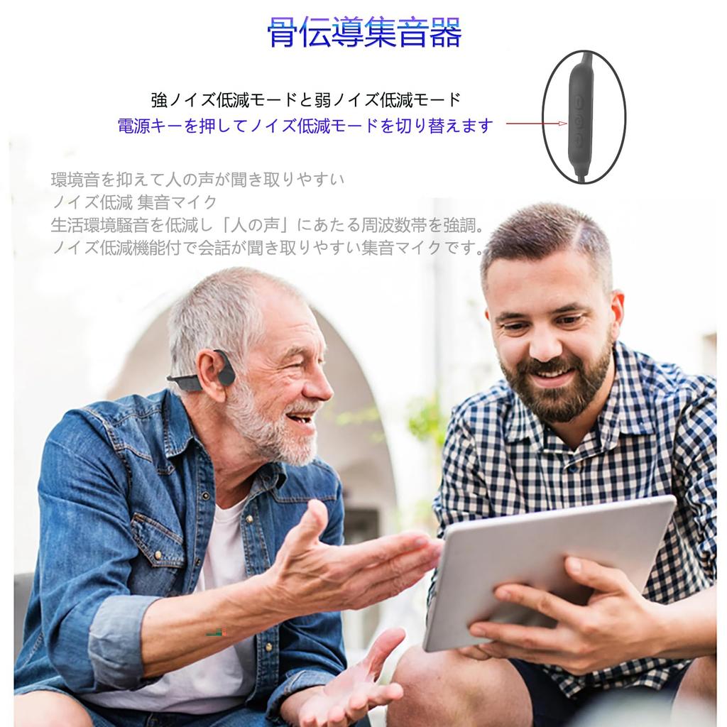 Bone conduction sound amplifier, Bluetooth, for conversations, headphones, for seniors, over-ear, lightweight, easy to operate.