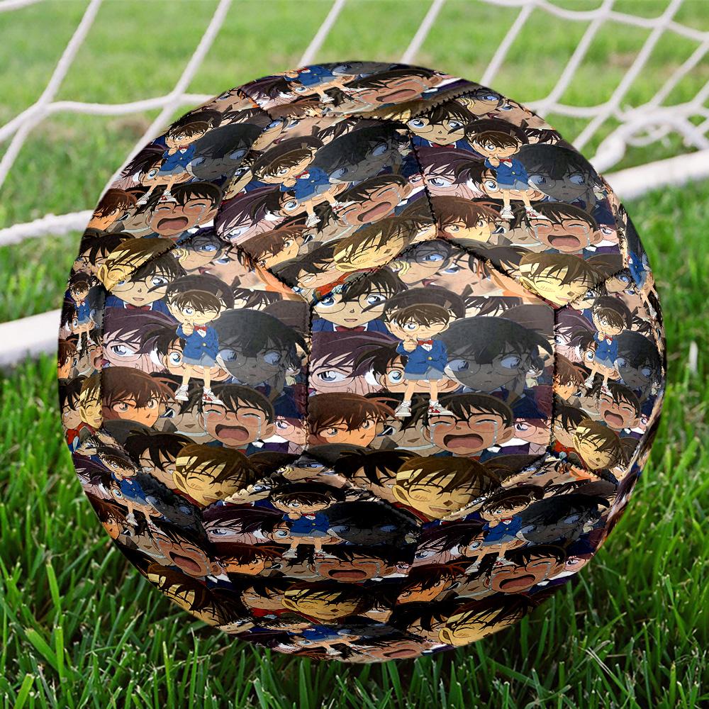Detective Conan Print Size 5 Soccer Ball, Standard Match Football for Sports Game and Team Practice, Ideal Gift for Soccer Fans