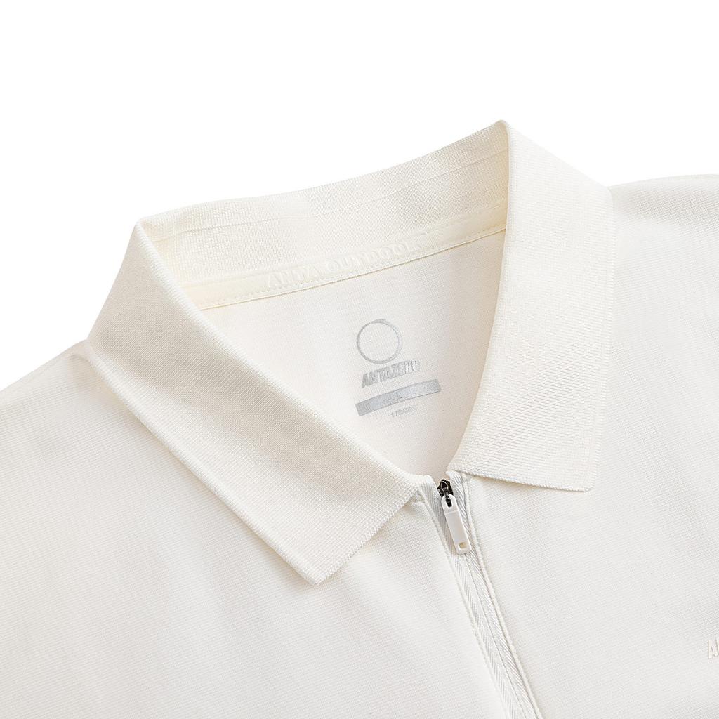 Anta Comfortable Short Sleeve Polo Shirt Women Tops Paper-White 162536101-5