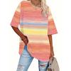 Plus Size, Women's Plus-size T-shirt with Full-print Design, Loose Fit