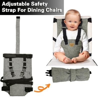Toddler Booster Seat with Safety Buckle Adjustable Wear Resistant Foldable Dining Table High Chair Travel Booster Seat for Kids