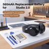 560mAh AEC643333 Replacement Battery Power Sources For Studio 2.0 Headphones Large Capacity Extended Usage Time