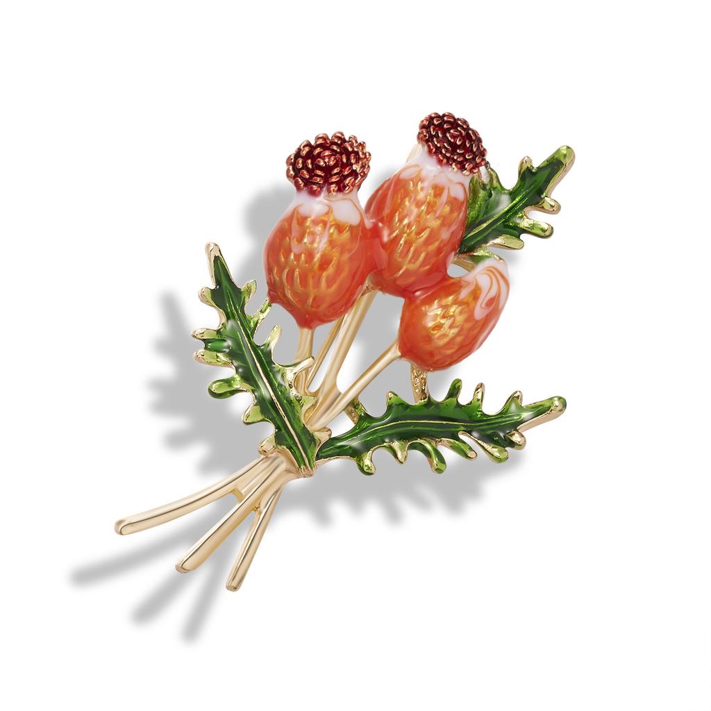 Broche en émail marguerite rose, personnalité créative, peinture à l'huile, tournesol, rose, fleur
