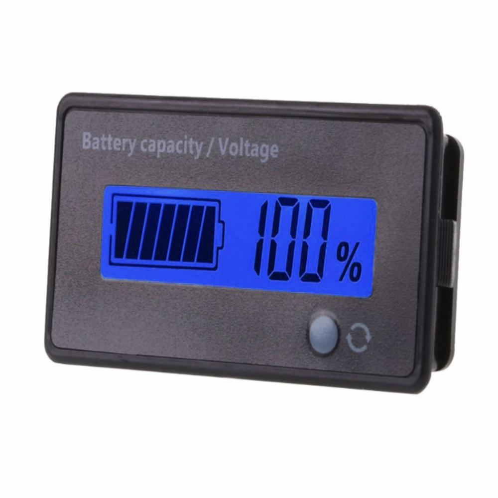 7-100V LCD Display Voltmeter Battery Capacity Indicator Lithium Battery Universal Power Display Meter GY-6GD Green/Blue/White