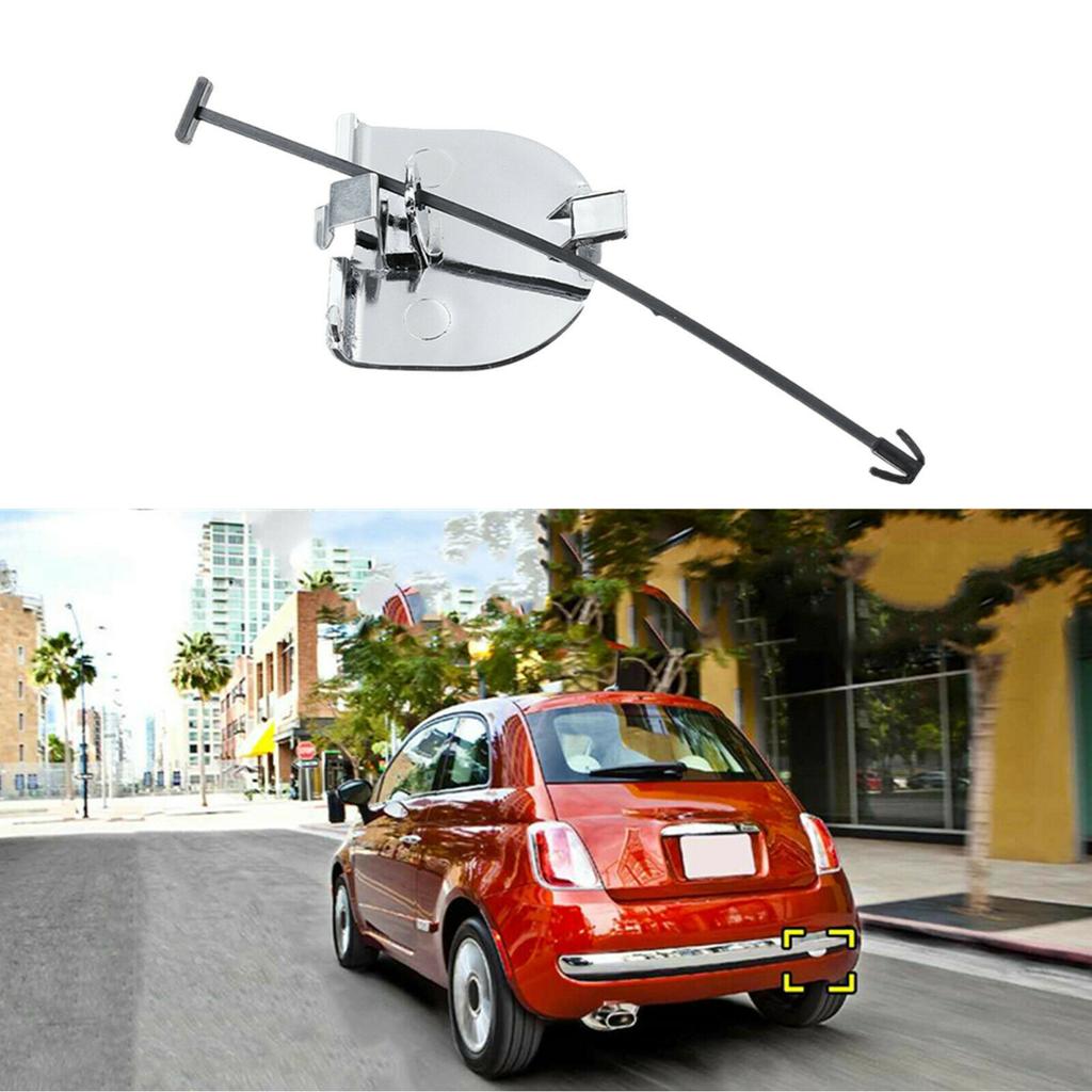 For 500 Rear Bumper Towing Eye Cover Replacement Chrome OEM 735455393 Compatible with 500 2007-2012 Trailer Cover