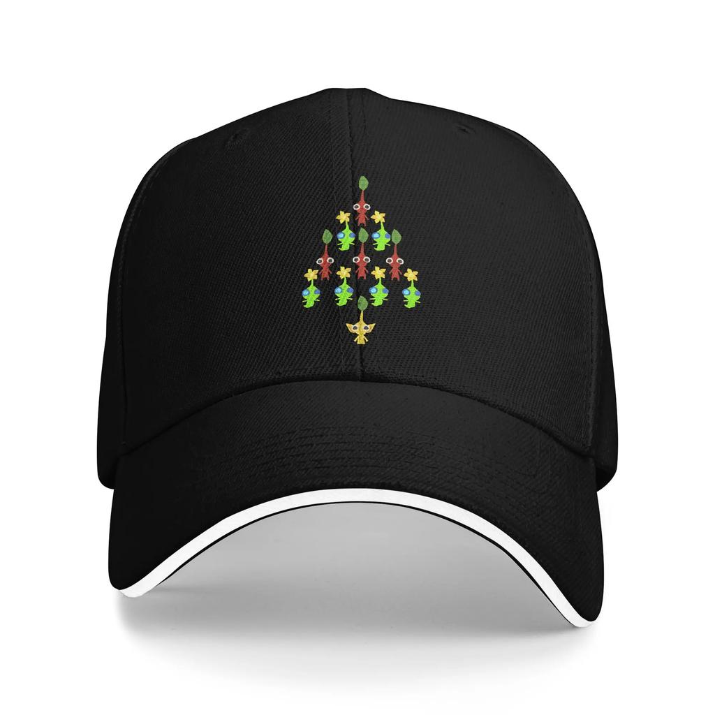 Süße Pikmin Baseballkappe Retro Sandwich-Hut für Herren Damen Verstellbar Dad Hat Laufen Golf