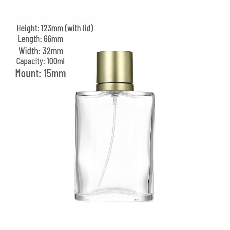 Transparent Glass Spray Perfume Bottle - Empty Cosmetic Decanter
