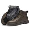 Men's Large Size High-Top Leather Winter Martin Boots for Outdoor Work