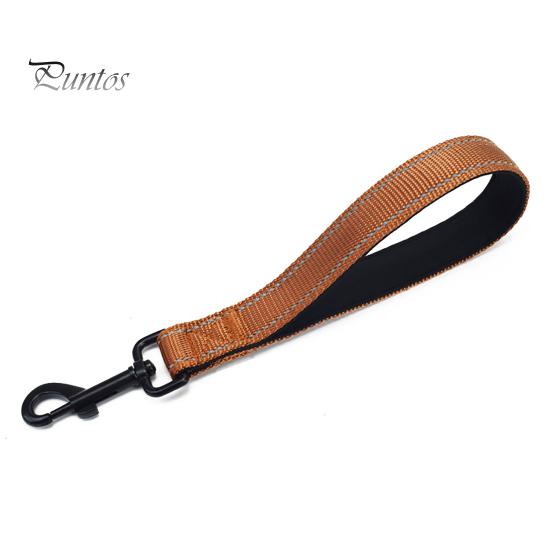 

12-дюймовый короткий поводок для собак, прочные дорожные поводки с карабином, светоотражающий нейлоновый поводок для собак с мягкой ручкой для больших и средних собак