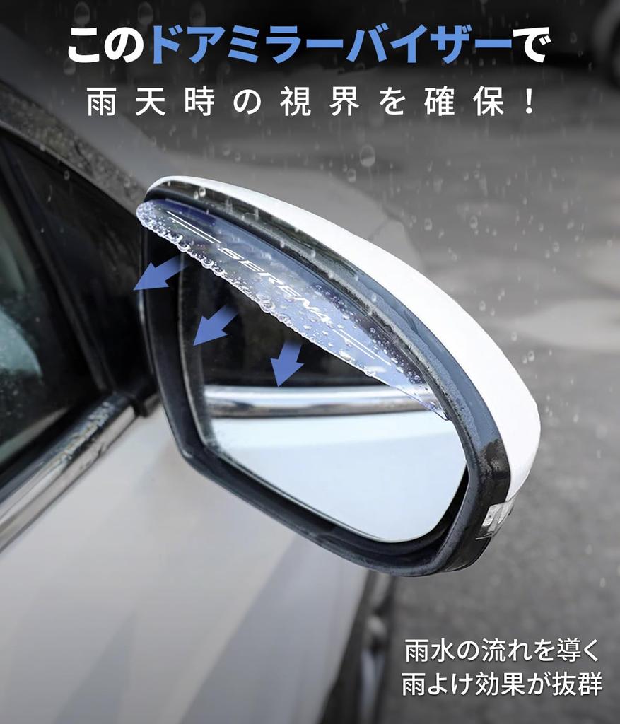 Serena Applicable Door Mirror Visor for Cars with Logo Rain
