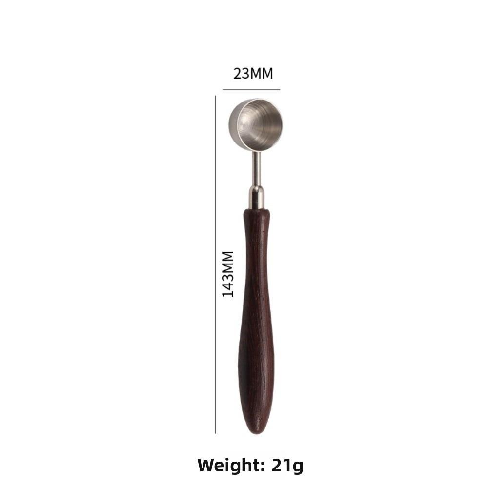 Stainless Steel Long Coffee Scoop Spoon Wood Handle Measuring Spoon Tea Scoop Spoon Kitchen Tool