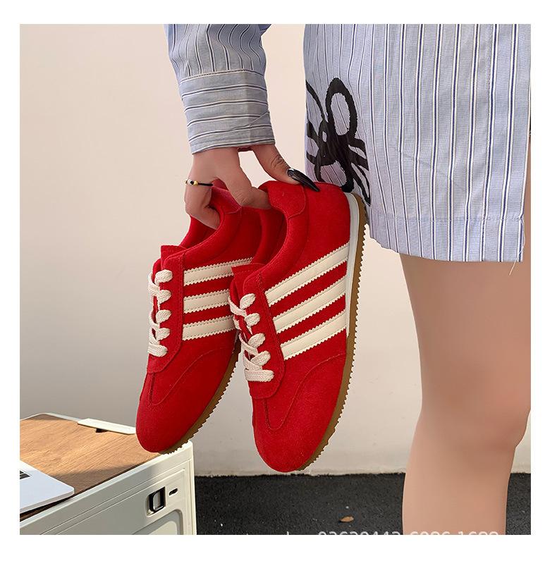 Dexun Shoes Women's Shoes 2025 Spring and Autumn New Flat-bottomed Versatile Little White Popular Forrest Gump Shoes Lightweight Sports and Leisure