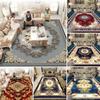 Kashmiri Ethnic Style Carpet Mechanical Washable Bedroom Full Cover Living Room Rug Resistant To Dirt Easy Maintain Soft Mat