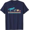 Funny Vintage Dinosaur Evolution T-Rex Velociraptor Chicken T-Shirt