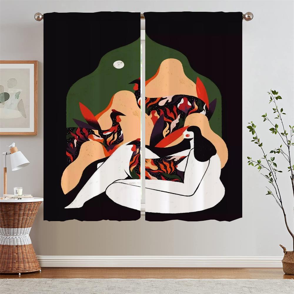 

Willian Santiago Bedroom Curtains 2 Pieces Cover Curtain Tiebacks Window Blinds Luxury Curtains for Living Room on Sale Curls W50xH70cmx2pcs-CL